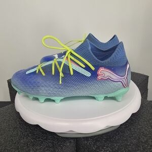 Puma Future 7 Pro FG/AG Blue Green Soccer Cleats Women 5 Men 3.5 107944-01